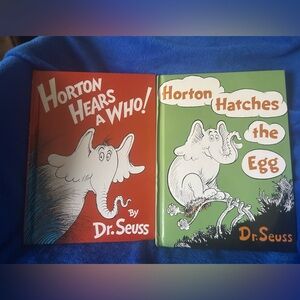 Pair of vintage Dr. Seuss books featuring Horton the Elephant!